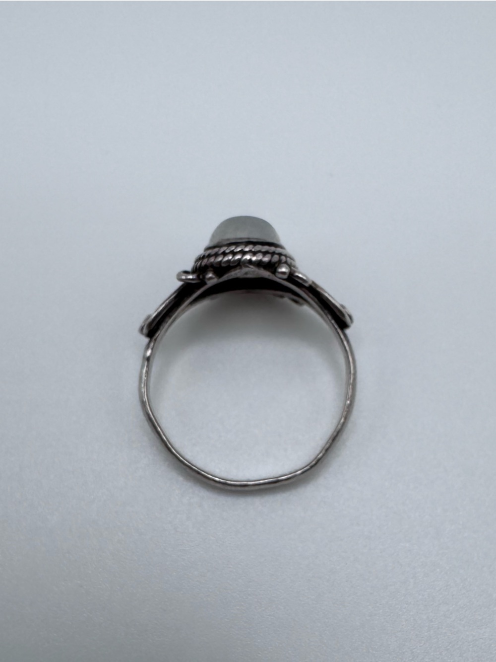 Sterling Silver 925 Ring with Blue Flash Moonstone Sz 6.5 - Picture 6 of 8